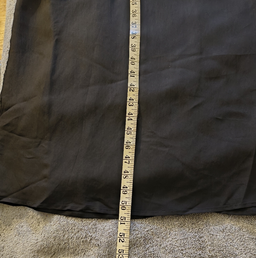 Co. Collection Silk Blend Elegant Black Long Sleeve Dress M Dark Romantic Gurge - Picture 9 of 12